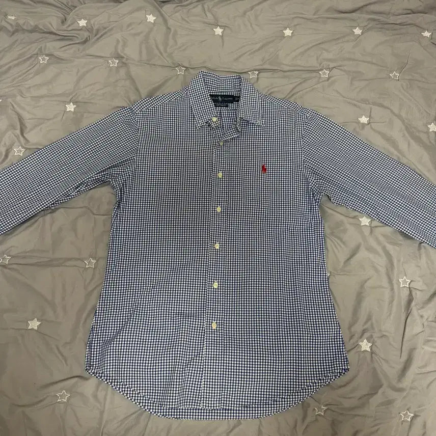 [BUNJANG] Polo Ralph Lauren Men's Checkered Shirt Navy / 폴로 랄프로렌 남성 체크셔츠 네이비