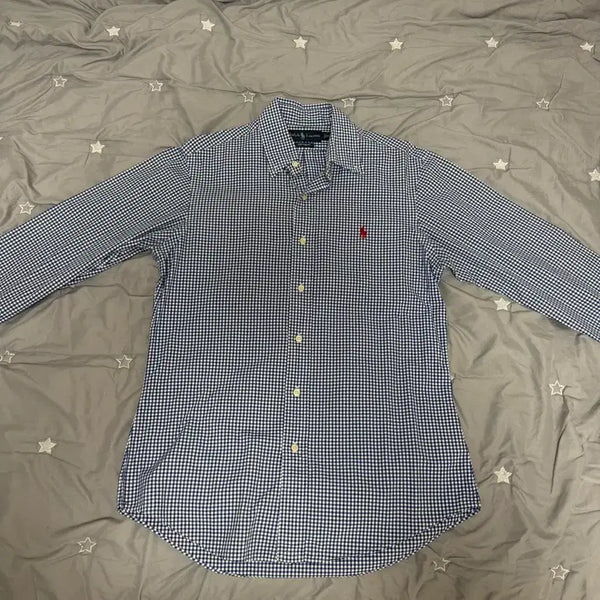[BUNJANG] Polo Ralph Lauren Men's Checkered Shirt Navy / 폴로 랄프로렌 남성 체크셔츠 네이비