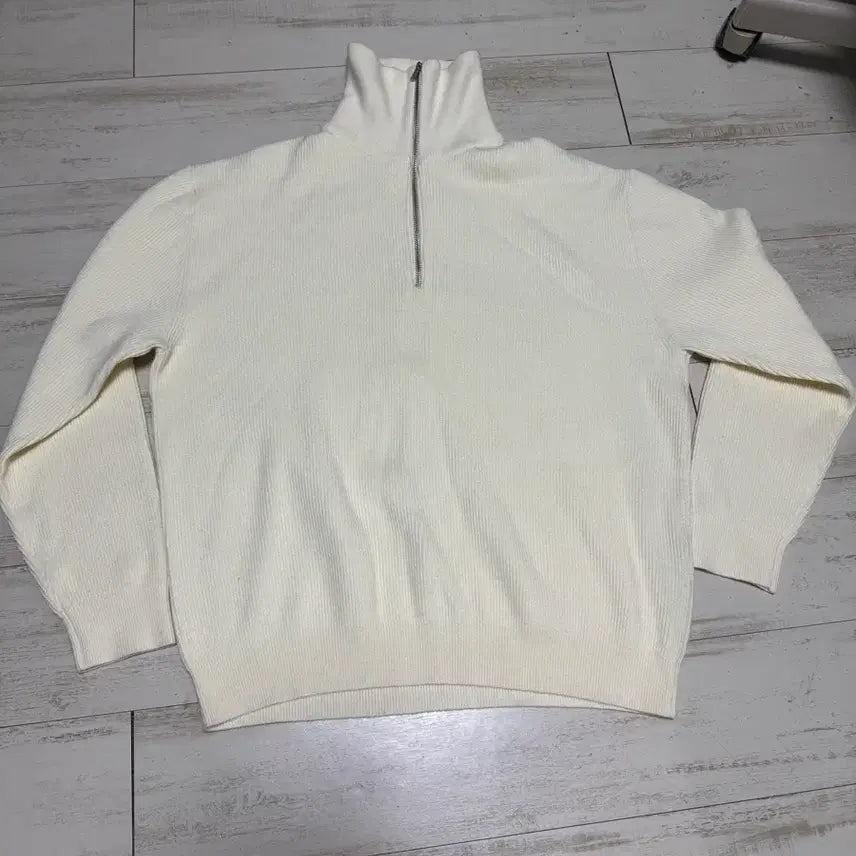 [BUNJANG] TOPTEN 115 Ivory Half-Zip Knit / 탑텐 115 아이보리 반집업 니트