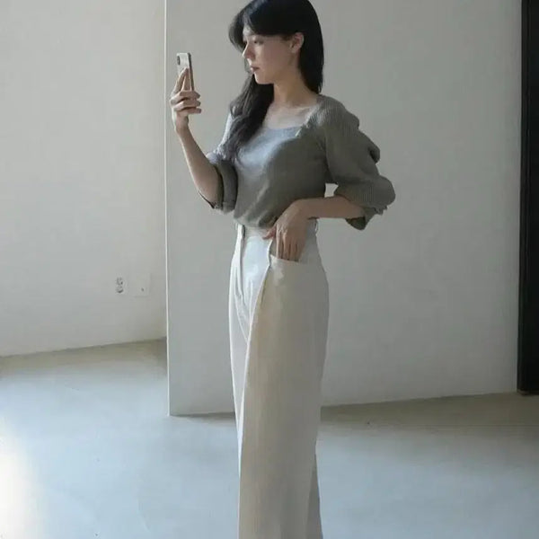 [BUNJANG] NUARTE Wide Fit Slacks Pants / 누아르테 슬랙스 팬츠