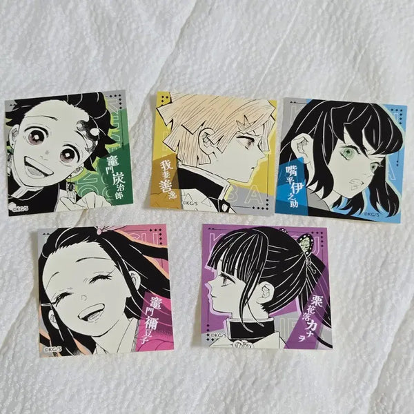 [BUNJANG] Demon Slayer Original Art Square Sticker Bundle Set - Zenitsu Inosuke / (일괄) 점프샵 귀멸의칼날 귀칼 원화 스퀘어 스티커 - 젠이츠 이노스케