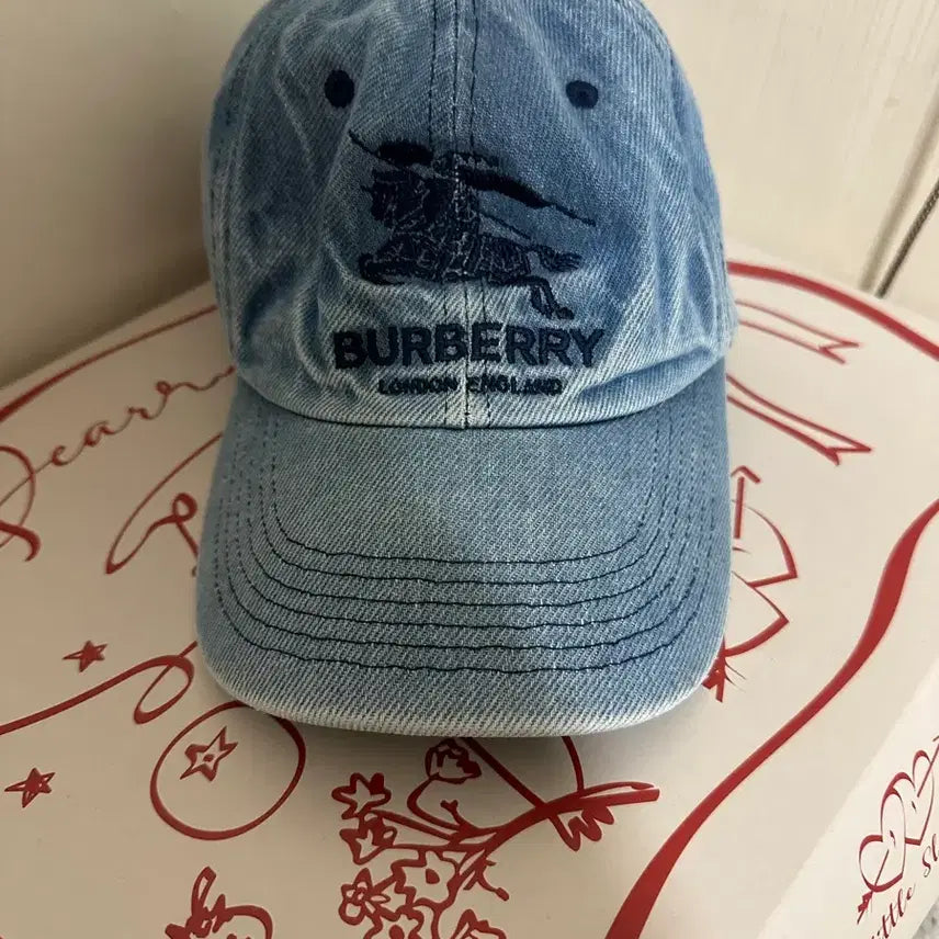 [BUNJANG] Supreme x Burberry Washed Denim 6-Panel Cap / Supreme x Burberry Denim 6-Panel Cap 워시드