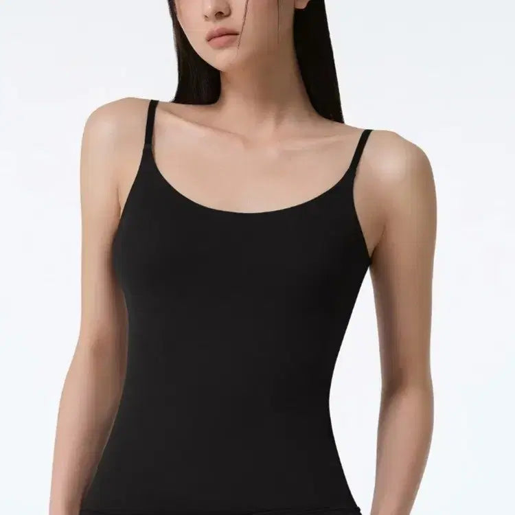 [BUNJANG] Women's Basic Sleeveless Top - Black, Size S (55) / 여성 s 55 블랙 끈나시티 기본 나시 티셔츠 깔끔한 이너티
