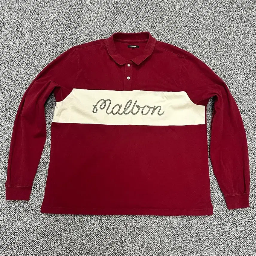 [BUNJANG] Malbon Golf Men's Long Sleeve Polo Shirt / <정품> 말본 신형 골프 긴팔 카라티