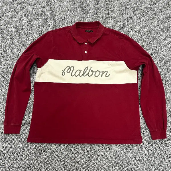 [BUNJANG] Malbon Golf Men's Long Sleeve Polo Shirt / <정품> 말본 신형 골프 긴팔 카라티