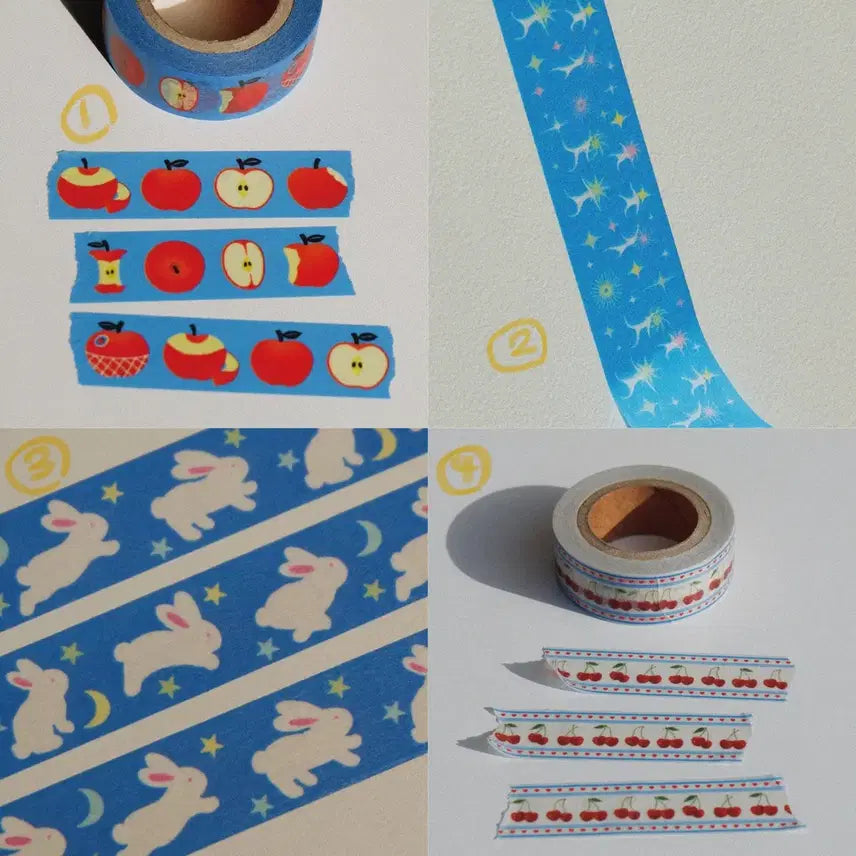 [BUNJANG] Fruits Fry Washi Tape / 후르츠후라이 마테띵