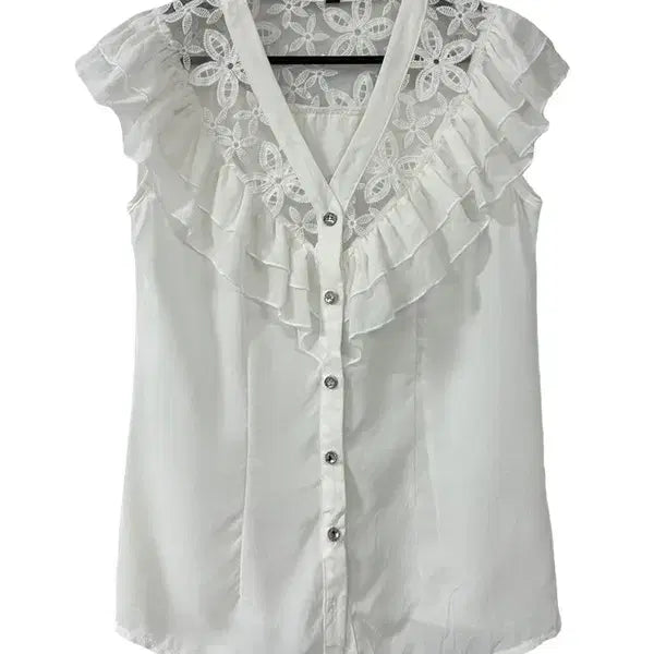 [BUNJANG] Z-ONE See-through Mori Girl Lace Blouse / [M] Z-ONE 시스루 모리걸 레이스 블라우스