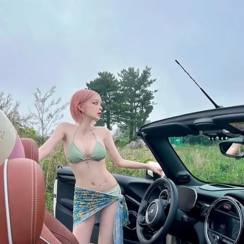 [BUNJANG] Taeri Taeri Wrap Bikini Set / 태리태리 랩 비키니 세트