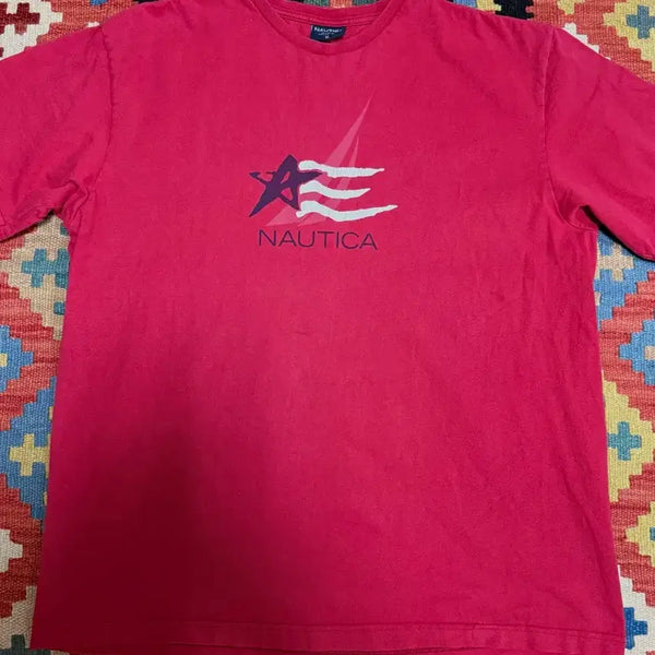 [BUNJANG] 90s Nautica Red T-Shirt / 90s 노티카 티셔츠