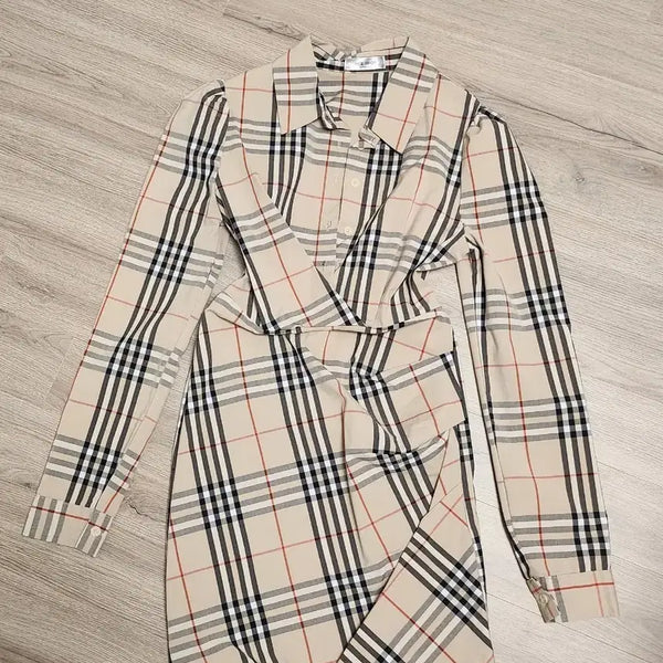 [BUNJANG] Checked Shirt Dress / 체크 셔츠 원피스