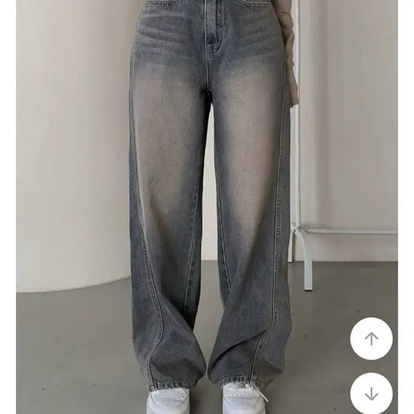 [BUNJANG] Hinique Peach Blue Wide Pants (Size S) / 에이블리 히니크 와이드팬츠 피치블루