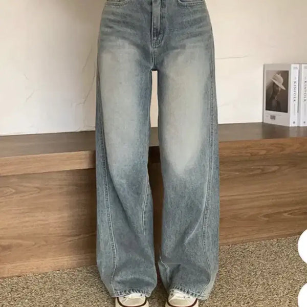 [BUNJANG] Heenique Vintage Blue Wide Leg Pants / 에이블리 히니크 와이드팬츠 빈티지블루