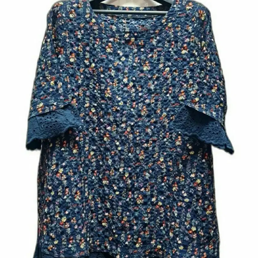 [BUNJANG] Flower Lace Blouse / 새상품/플라워 레이스지지미블라우스