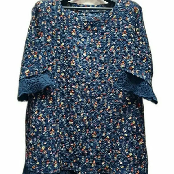[BUNJANG] Flower Lace Blouse / 새상품/플라워 레이스지지미블라우스