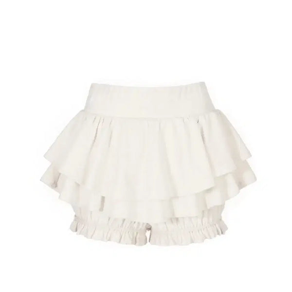 [BUNJANG] Idang Club Velvet Skirt White / 아이당클럽 벨벳 스커트 화이트