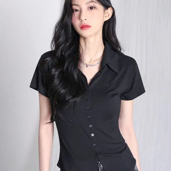 [BUNJANG] UrbanDress Sophy Collar Short-Sleeve T-Shirt / 어반드레스 반팔티 반소매셔츠 Sopy Collar Short-Sleeve