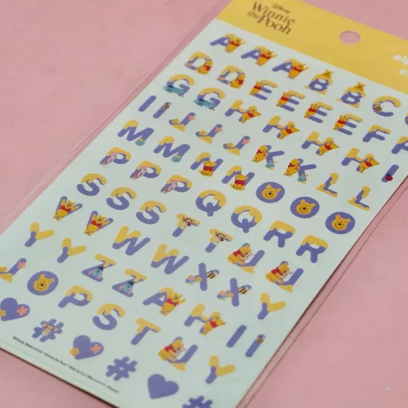 [BUNJANG] Winnie the Pooh English Sticker Set New / 곰돌이푸 영어 스티커 새제품 다꾸 수집