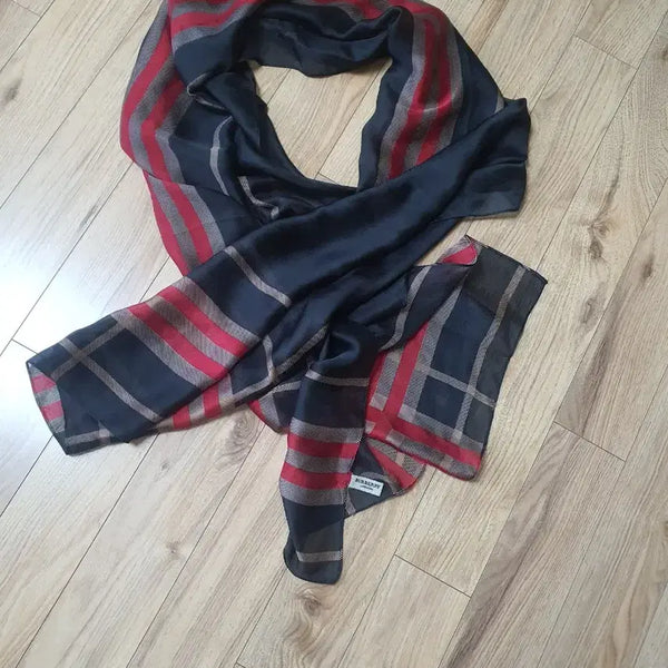 [BUNJANG] Burberry Check Silk Muffler / 버버리 체크실크마후라