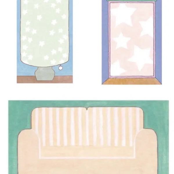 [BUNJANG] 5dock Lamp House Sofa Memo Pad Set / 3종,소분띵,선택) 5dock 오독님 lamp,house,sofa 메모지