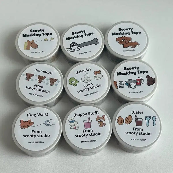 [BUNJANG] Scootistudio Masking Tape Set / 스쿠티스튜디오 마스킹테이프 띵 소분 판매