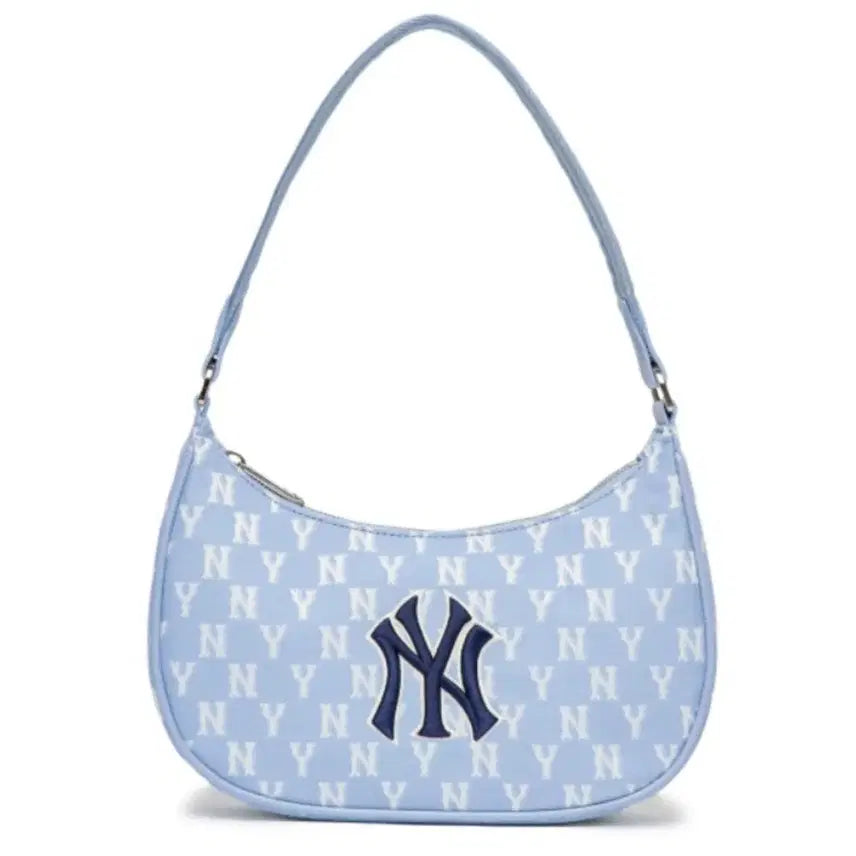 [BUNJANG] MLB Monogram Jacquard Hobo Bag New York Yankees / MLB 모노그램 자카드 호보백 뉴욕양키스