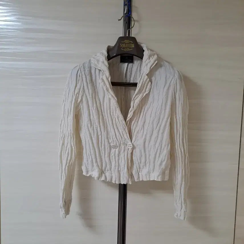 [BUNJANG] Lanvin Collection Wrinkle Crop Blouse Jacket / 한섬 랑방컬렉션 링클 크롭 블라우스 자켓
