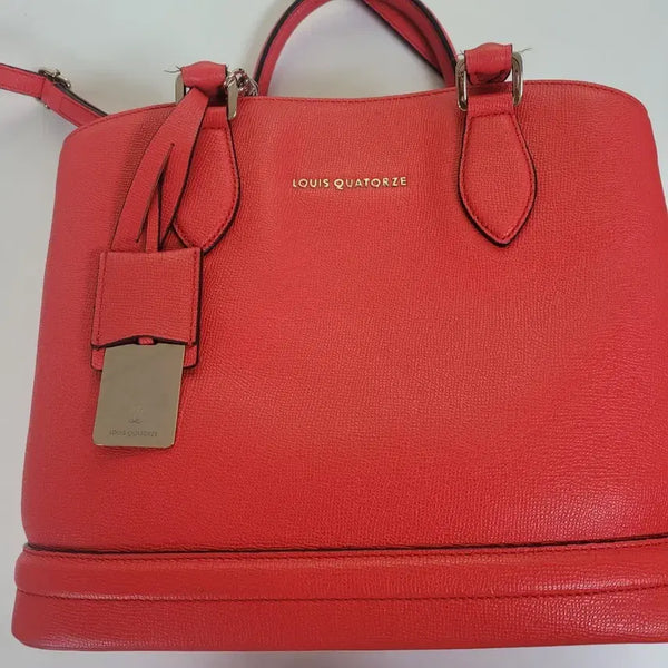 [BUNJANG] Louis Quatorze Women's Red Leather Tote Bag / 루이까또즈 여성 토트백 레드