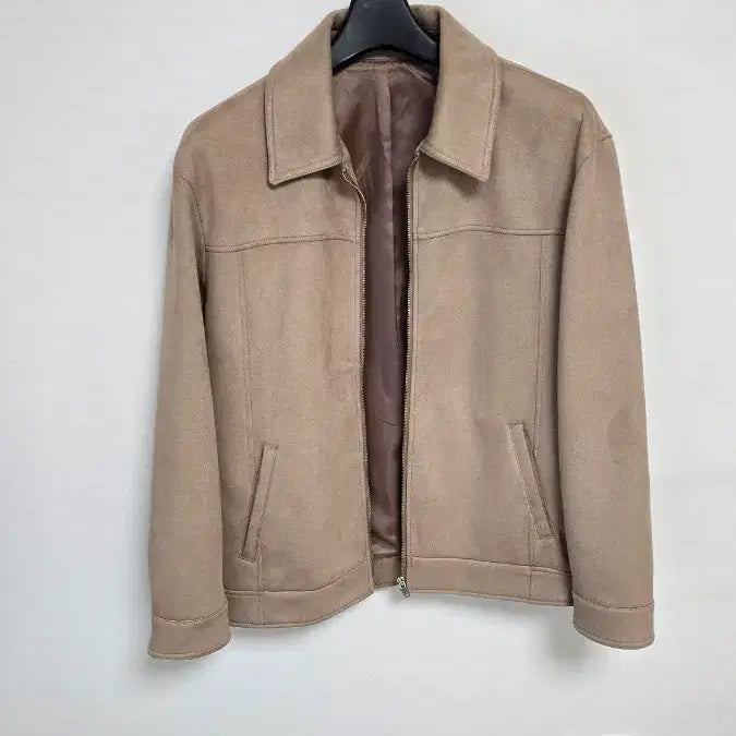 [BUNJANG] Tate Beige Suede Jacket L / 테이트 베이지 스웨이드 자켓 L