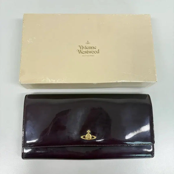 [BUNJANG] Vivienne Westwood Patent Leather Travel Clutch Bag / [정품] 비비안웨스트우드 페이턴트 레더 트래블 클러치백