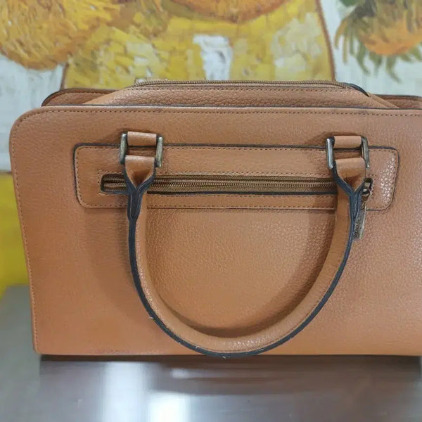 [BUNJANG] Brown Leather Tote Bag / 브라운 가죽 토트백
