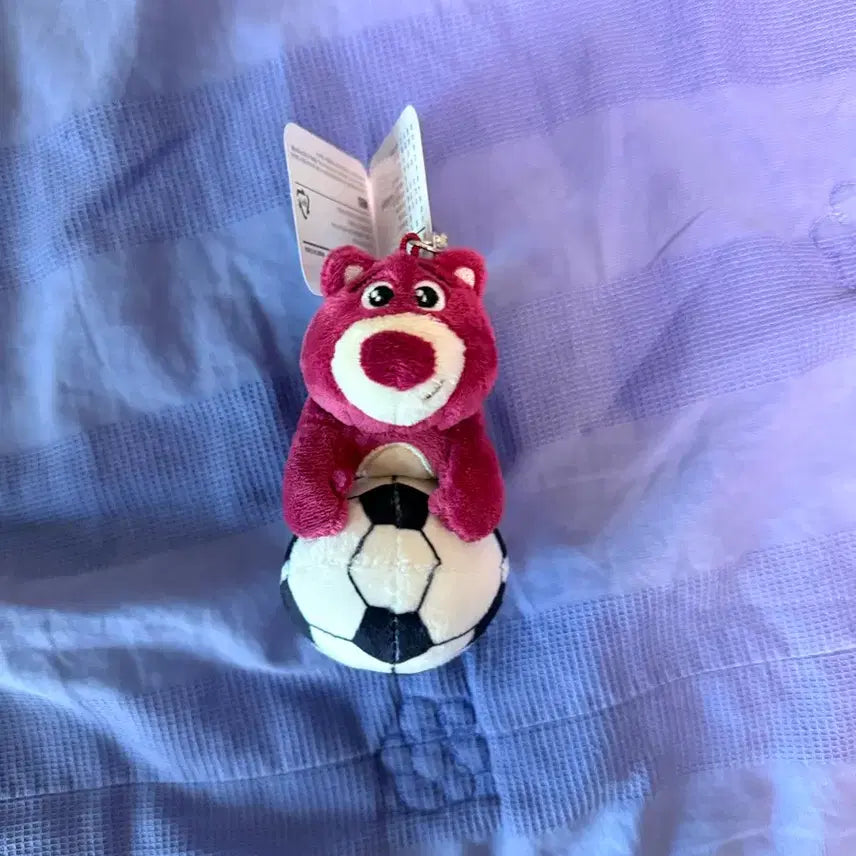 [BUNJANG] Toy Story Lotso Bear Soccer Ball Keychain / 토이스토리 랏소 베어 축구공 키링