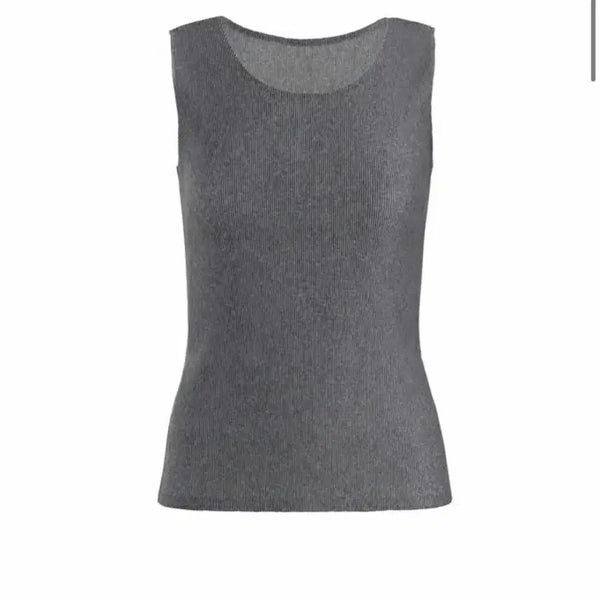 [BUNJANG] Pleats Please Basic Mist Sleeveless Top Grey Size 3 / 플리츠플리즈 베이직 미스트 나시 그레이 3 새상품