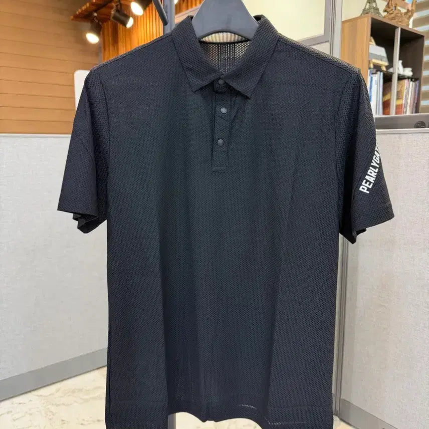[BUNJANG] Parry Gates Men's Short Sleeve Polo Shirt Black / 파리게이츠 남성 반팔 카라티 블랙