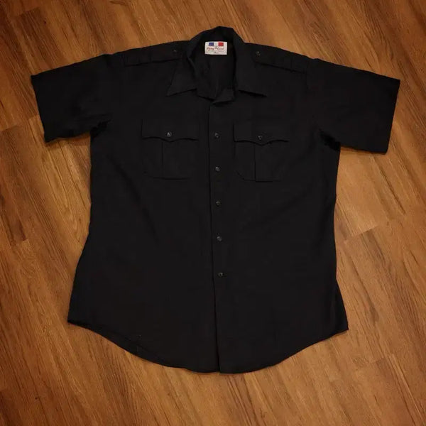 [BUNJANG] 2000s Flying Cross Dark Navy Work Shirt - Made in USA / 00s 빈티지 워크셔츠 판매 다크 네이비