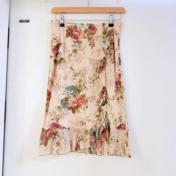 [BUNJANG] Rest Roses Floral Skirt / 레스트로즈 플로럴 스커트