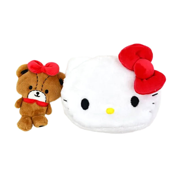 [BUNJANG] Sanrio Hello Kitty & Tiny Chum Double Pouch Set / [당일발송]헬로키티 파우치 세트 타이니참 다용도 마스코트 일본 정품 새상