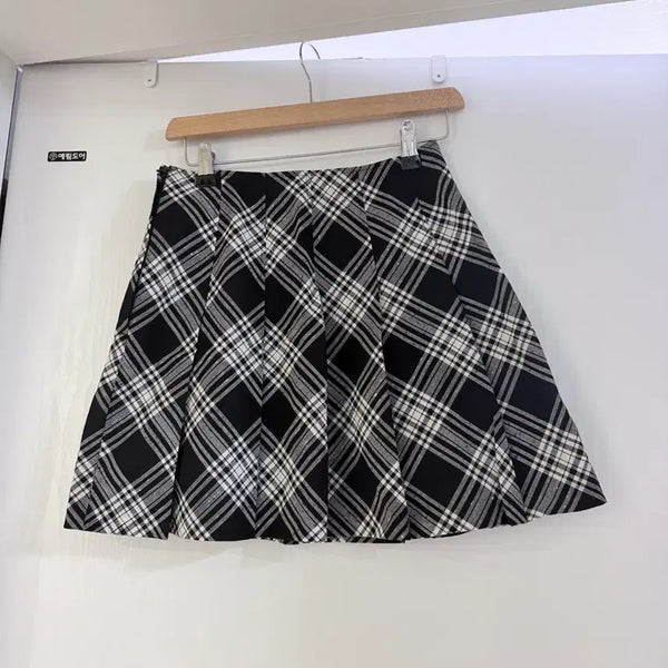 [BUNJANG] Japanese Vintage Check Pleated Skirt / 일본빈티지 체크 플리츠 스커트