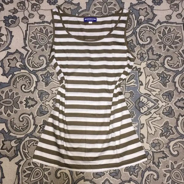 [BUNJANG] Burberry Blue Label Ribbon Stripe Sleeveless Top / 버버리 블루라벨 리본 스트라이프 슬리브리스 나시