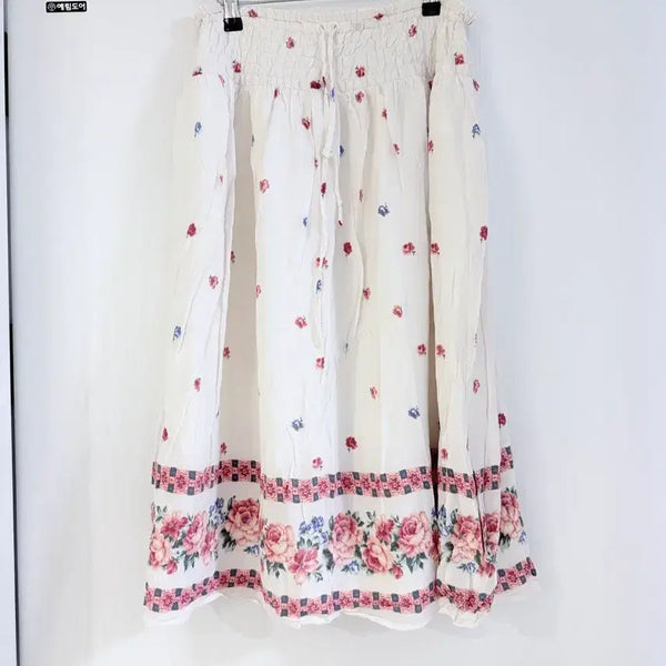 [BUNJANG] Japanese Vintage Flower Print Midi Skirt / 일본빈티지 하구미 플로럴 미디스커트