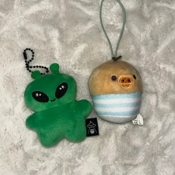 [BUNJANG] Alien Doll & Rilakkuma Duck Doll Keychain Set / 인형 키링 2개 세트