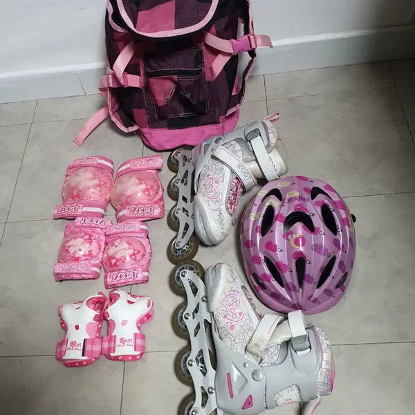 [BUNJANG] ZOOT Inline Skates Full Set (220-245mm) with Helmet, Pads, and Backpack / 주트 ZOOT 인라인 스케이트 풀세트 220-245mm