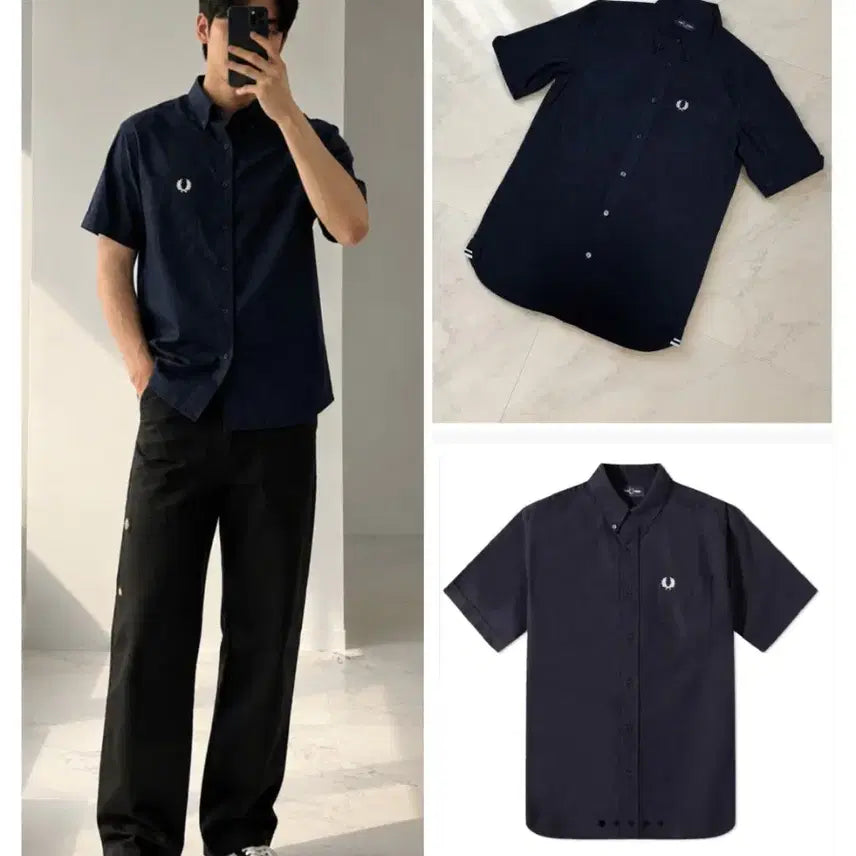 [BUNJANG] Fred Perry Oxford Short Sleeve Shirt (S) / (정품) 프레드페리 옥스퍼드 반팔 셔츠  (S)