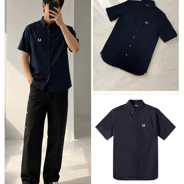 [BUNJANG] Fred Perry Oxford Short Sleeve Shirt (S) / (정품) 프레드페리 옥스퍼드 반팔 셔츠  (S)