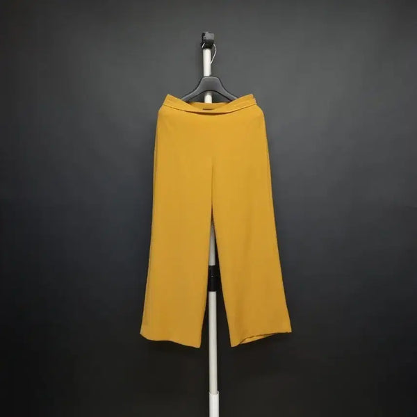 [BUNJANG] MINE Spring Summer Fall Chiffon Straight Fit 8-9分 Pants Mustard Size 61 / 마인 춘하추 쉬폰 일자통핏 8부9부 팬츠 61.33.44