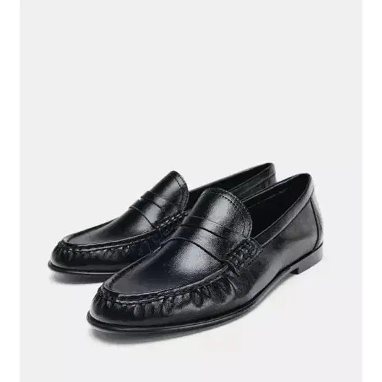 [BUNJANG] Zara The Row Inspired Black Leather Loafers / 자라 더로우맛 로퍼 블랙 가죽