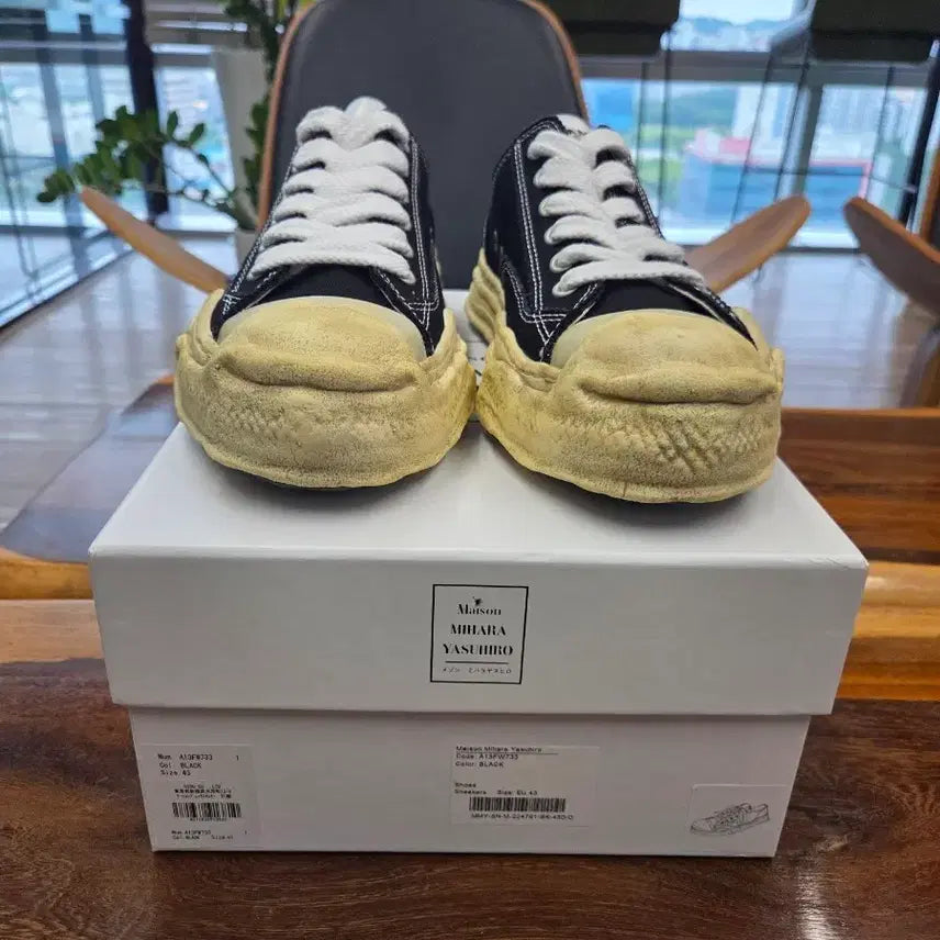 [BUNJANG] Maison Mihara Yasuhiro Hanki Vintage Black Sneakers / [새상품] 메종 미하라 야스히로 행크 빈티지 블랙