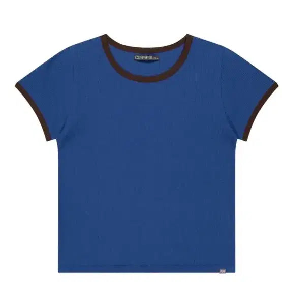 [BUNJANG] KOSEIO 038 Mini Waffle Ringer T-Shirt Blue S / 코이세이오 038 미니 와플 링거 티셔츠 블루 S