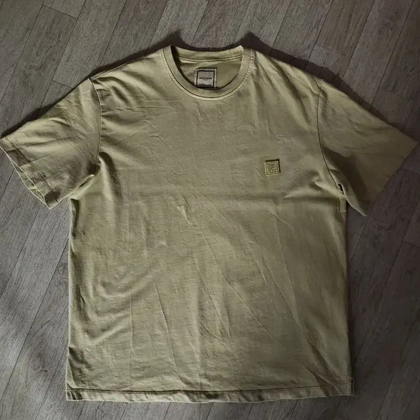 [BUNJANG] Wooyoungmi 25SS Yellow Dyeing Cotton Back Logo Short Sleeve T-Shirt Size 52 / 25SS 우영미 옐로우 다잉 코튼 백로고 반팔 티셔츠 52