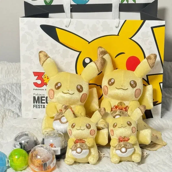 [BUNJANG] Pokemon 30th Anniversary Pikachu Plush & Keychain Set / (새상품)포켓몬스터 30주년 피카츄 키링+인형 세트