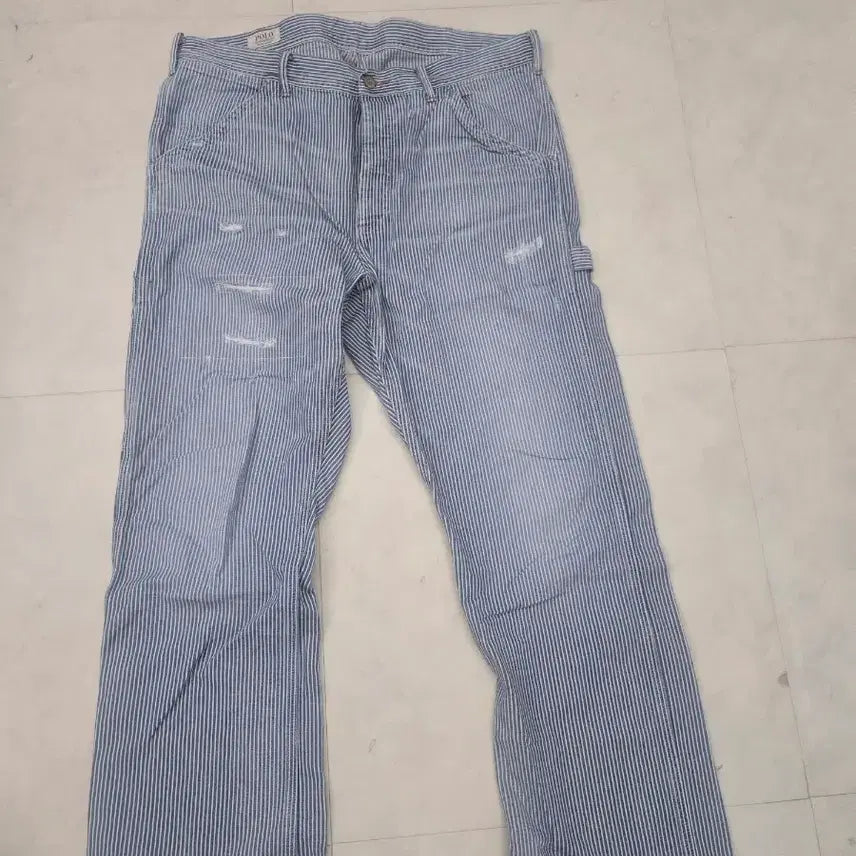 [BUNJANG] Polo Ralph Lauren Denim & Supply Striped Distressed Work Pants / 폴로 데님앤서플라이 워크팬츠